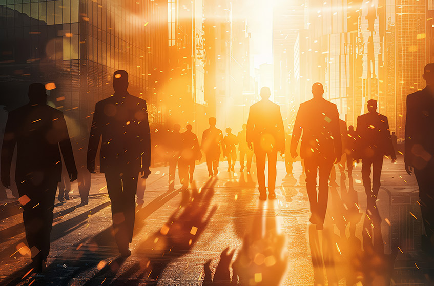 거리를 걷는 사람들